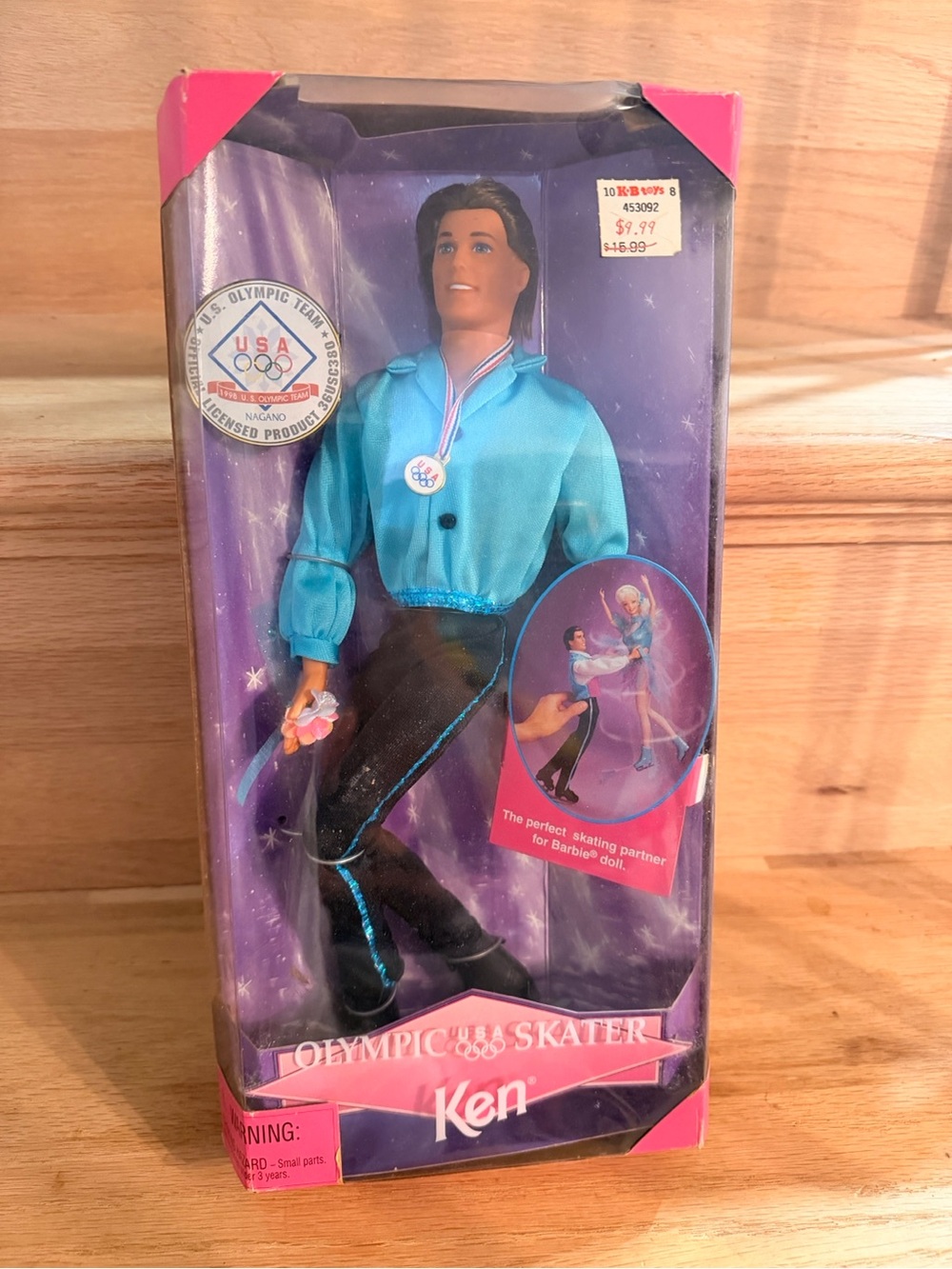 Mattel Olympic Skater Ken #18502 1998 Nagano Winter Olympics Vintage NRFB Doll